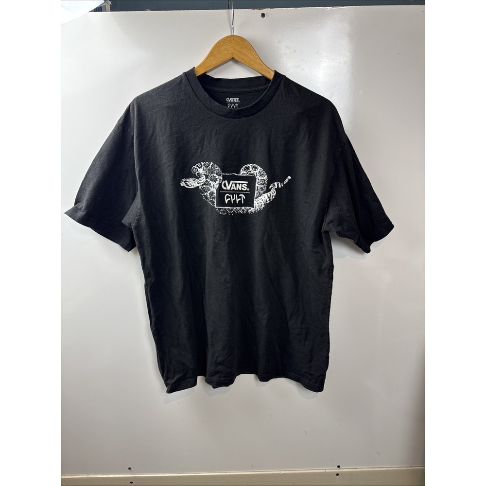 Vans Cult BMX Collaboration Skate Cult Snake  Graphic T-Shirt Black Men's Large